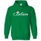 Believe Text Christmas Theme Gift hoodie for Kids & Adults in unisex style Hoodie